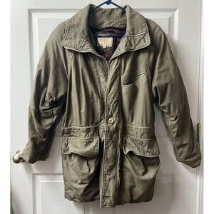 Fiafur New York Mens Jacket Large Faux Leather Parka Missing Liner & button READ